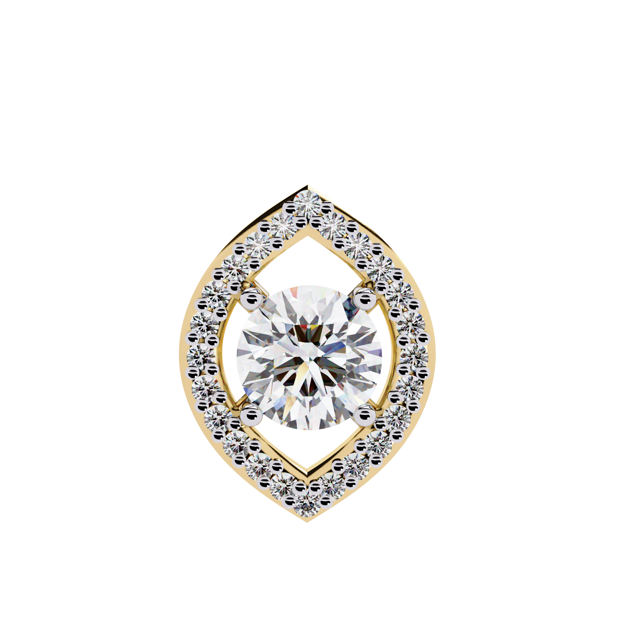 Solitairekart 0.56ct Natural Diamond Pendant-H Color, VS1  Clarity